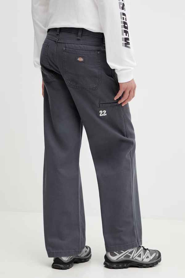 Хлопковые брюки Dickies цвет серый фото 2
