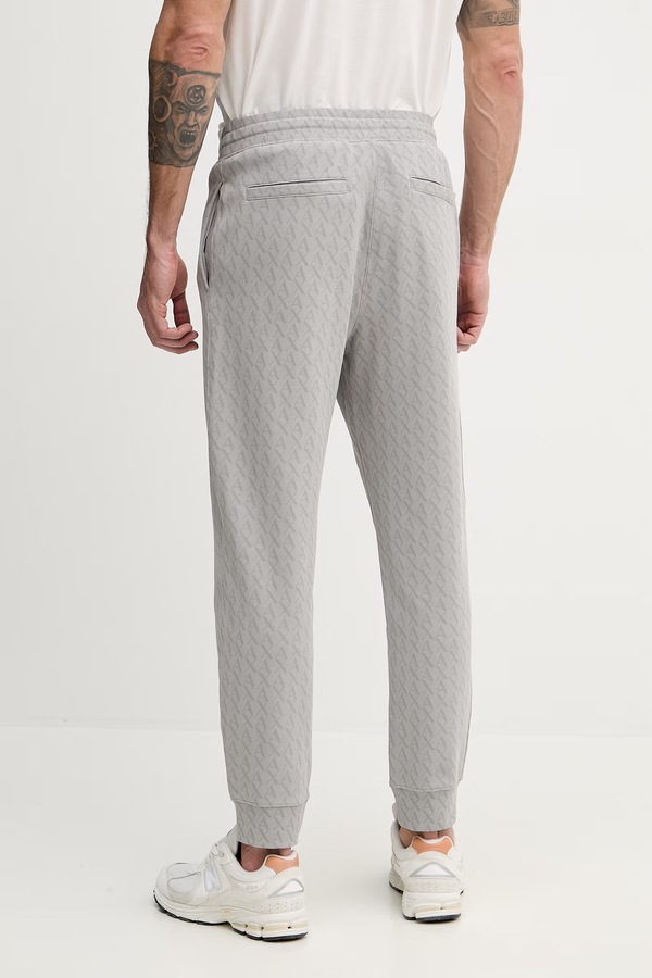 Спортивні штани чоловічі бавовняні Armani Exchange колір сірий фото 3