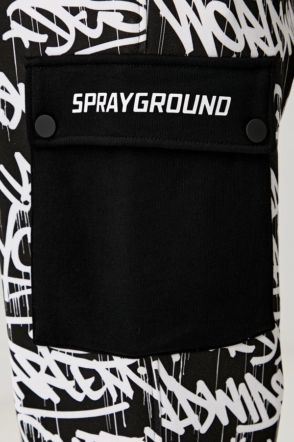 Спортивні штани чоловічі бавовняні Sprayground колір чорний фото 4
