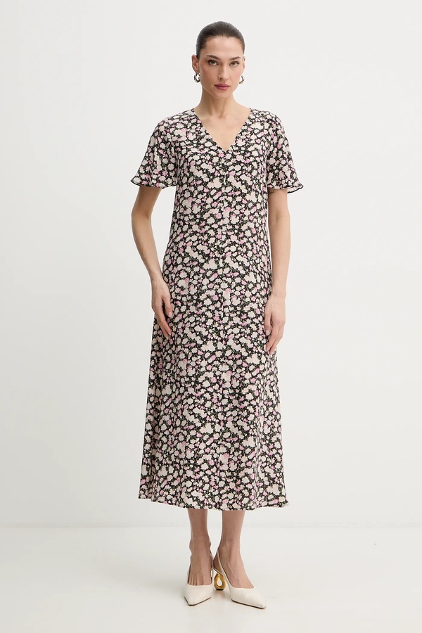 Шелковая платье Weekend Max Mara PAGINE цвет черный