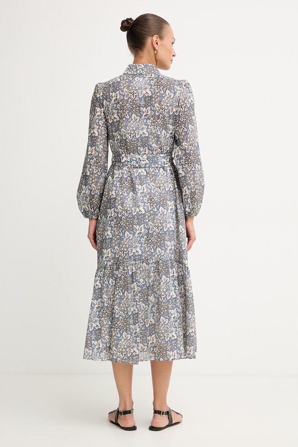 Літня сукня бавовняна Weekend Max Mara OBOLI колір блакитний фото 2