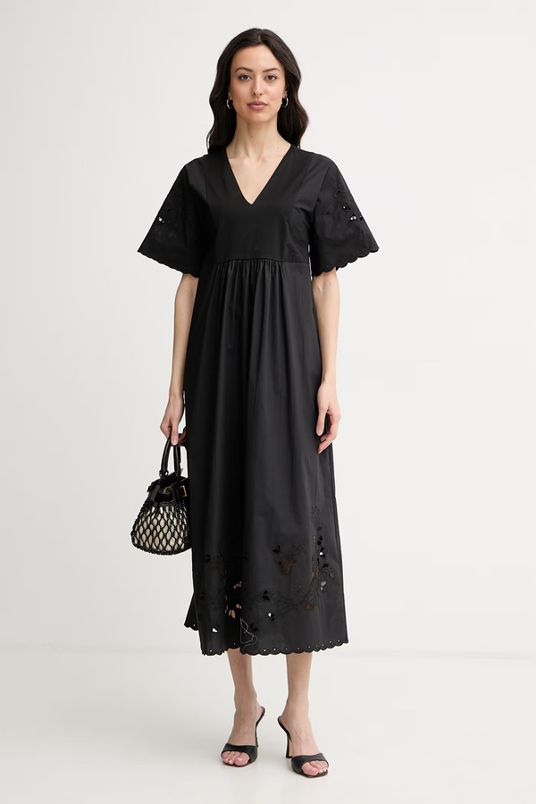 Літня сукня бавовняна Weekend Max Mara TARTUFO колір чорний