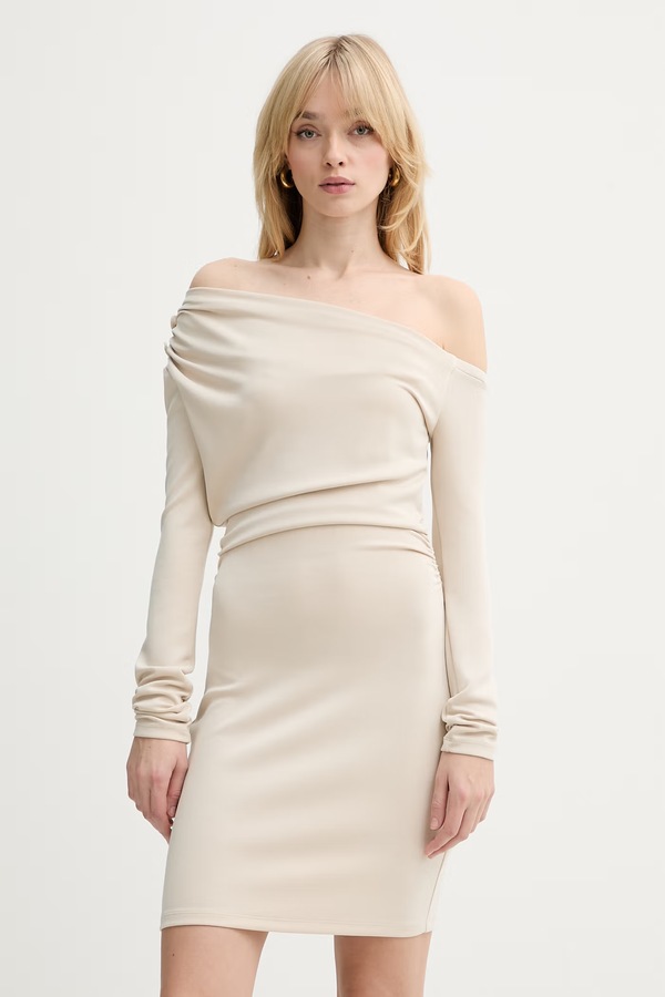 Сукня Guess DESIREE колір бежевий