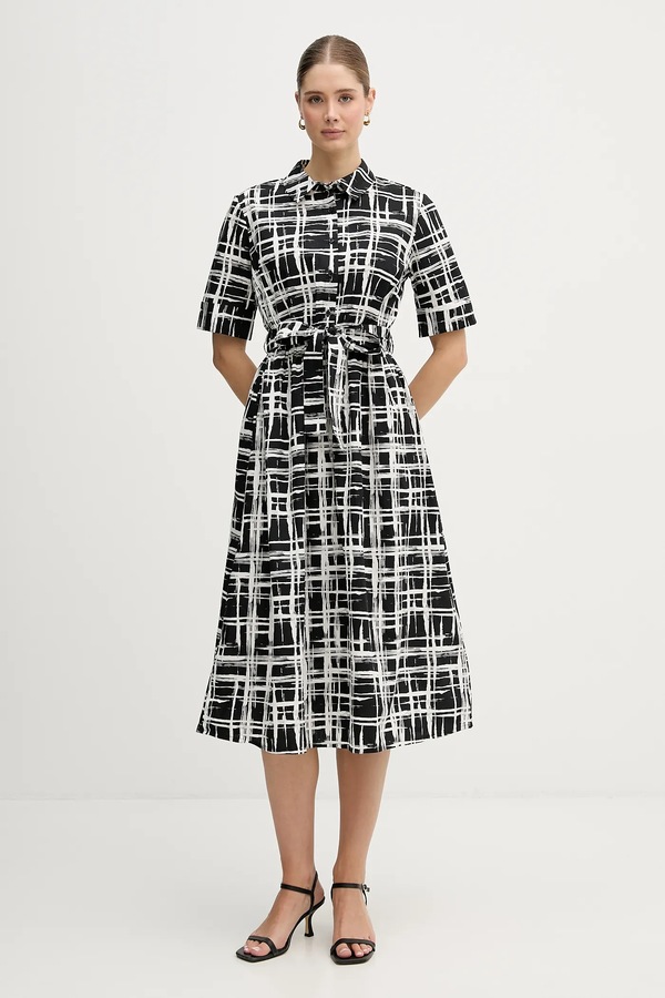 Бавовняна сукня DKNY колір чорний