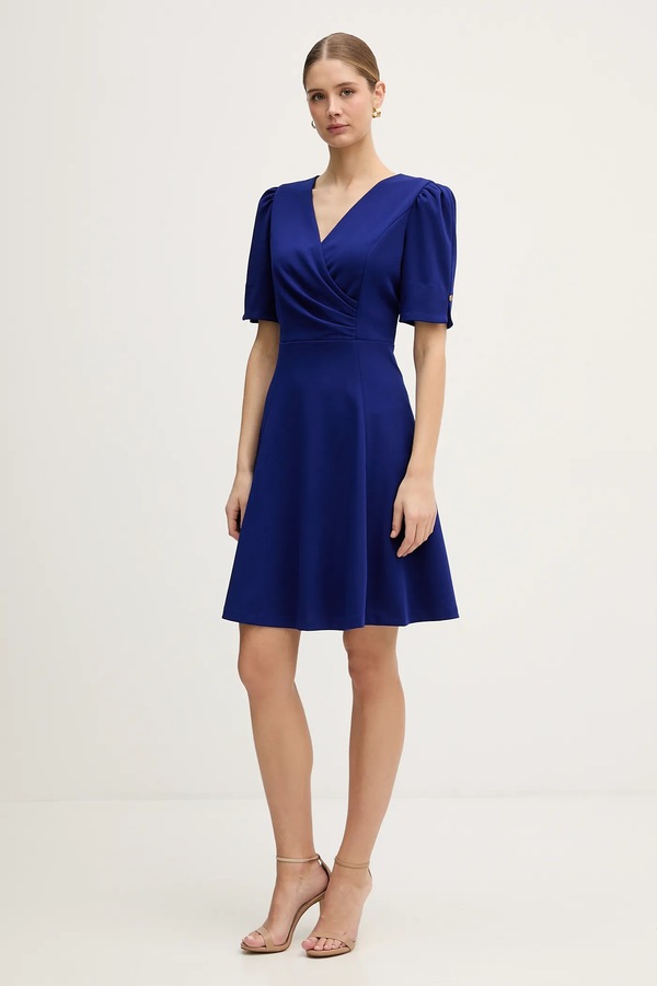 Розкльошена сукня DKNY колір блакитний
