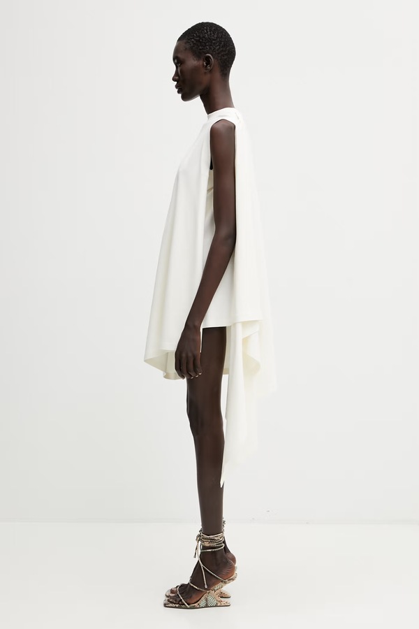 Сукня oversize з віскозою coperni Zero Waste Draped колір бежевий