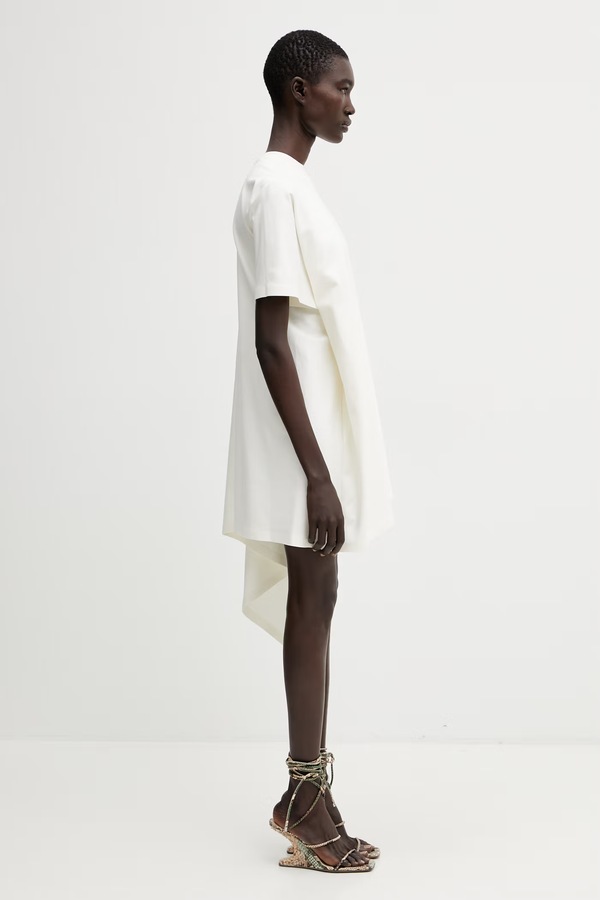 Сукня oversize з віскозою coperni Zero Waste Draped колір бежевий фото 4