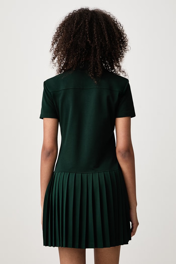 Сукня з бавовною Lacoste колір зелений фото 3