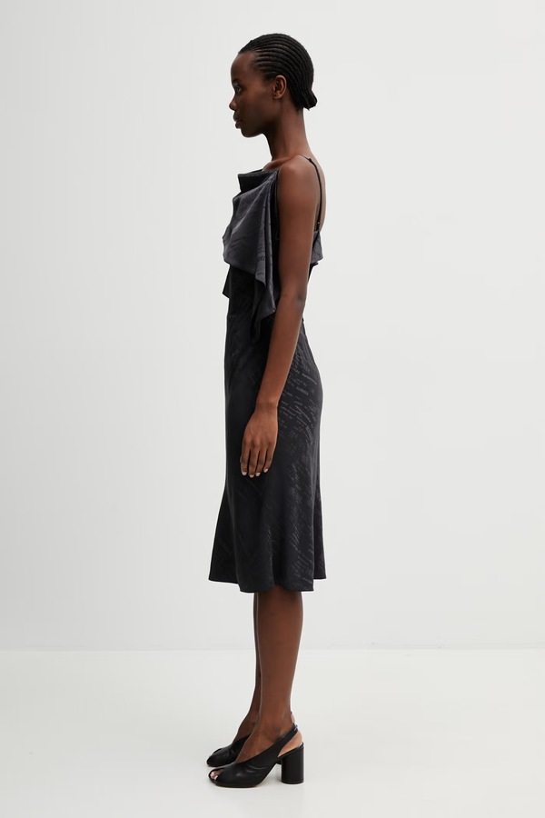 Асиметрична сукня MM6 Maison Margiela колір чорний
