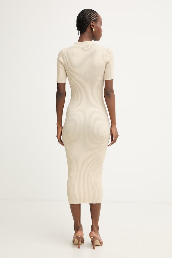 Сукня bodycon з віскози Fracomina колір бежевий фото 2