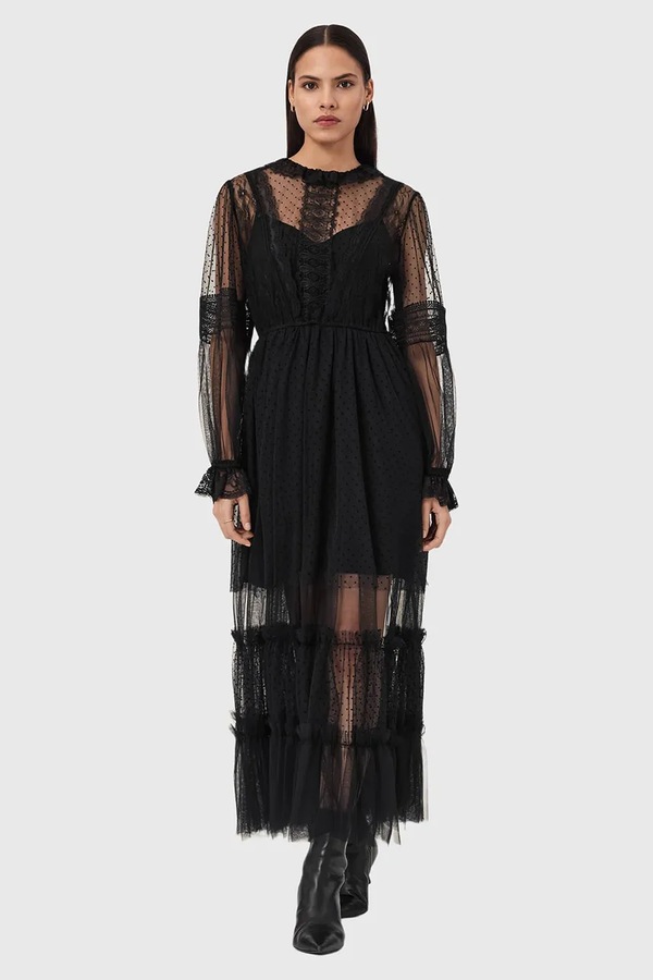 Сукня AllSaints NITA колір чорний фото 2