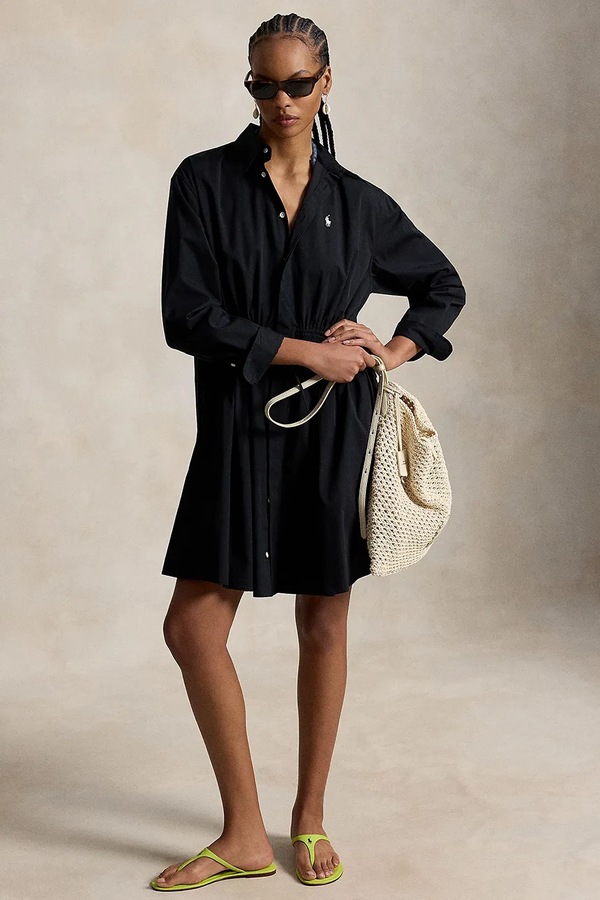 Сукня бавовняна Polo Ralph Lauren MW CTN PW-WVN-DRESSES колір чорний