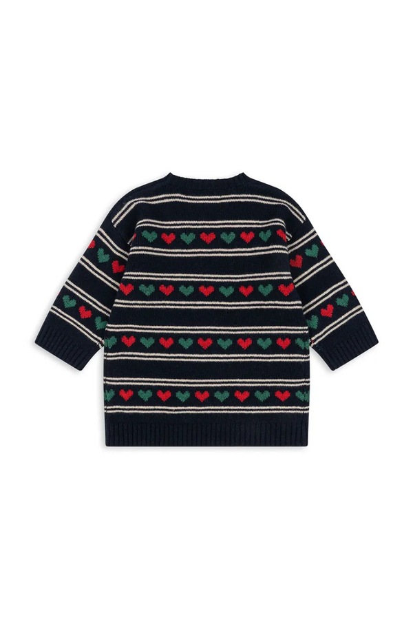 Дитяча сукня з додаванням вовни Konges Sløjd BELOU KNIT DRESS колір синій фото 2