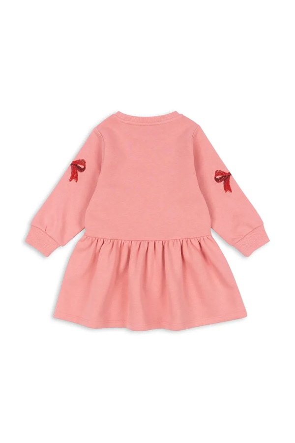 Дитяча сукня Konges Sløjd LOU BOW SWEAT DRESS OCS колір рожевий