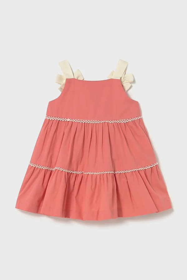 Детская хлопковая платье Mayoral цвет розовый