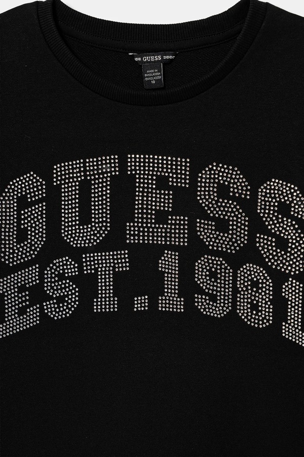 Дитяча бавовняна сукня Guess колір чорний фото 2