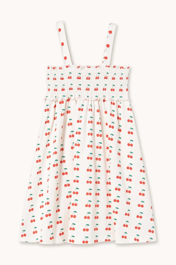 Дитяча бавовняна сукня Tinycottons CHERRIES STRAP DRESS колір білий