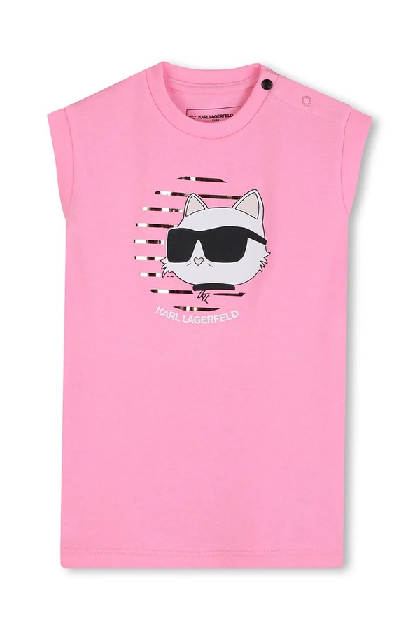 Сукня для немовлят Karl Lagerfeld колір рожевий
