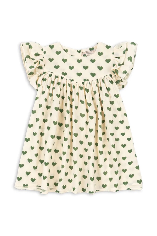 Платье хлопковая Konges Sløjd COCO DRESS GOTS цвет бежевый