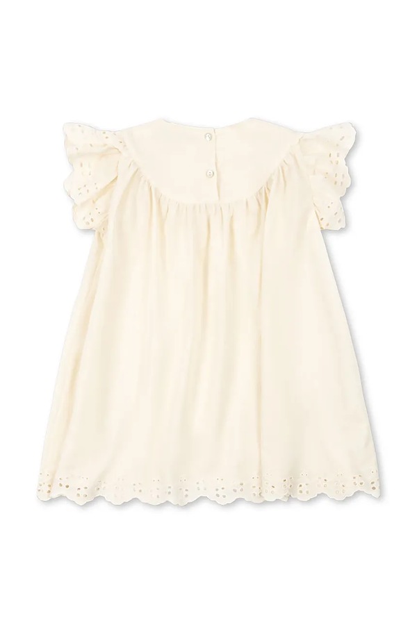 Расклешенная платье хлопковая Konges Sløjd POSEY DRESS цвет бежевый