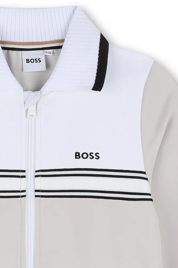 Дитяча кофта BOSS колір бежевий фото 3