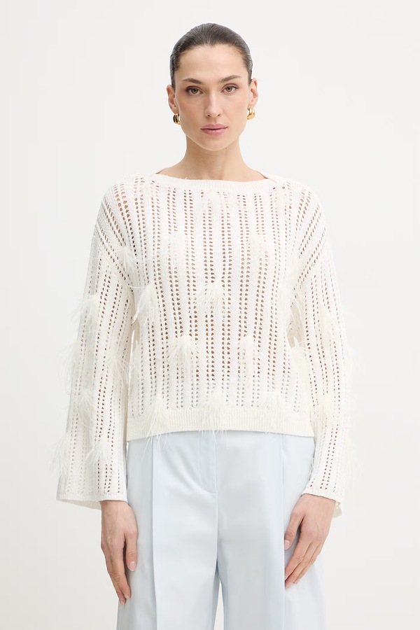 Светр Twinset колір бежевий