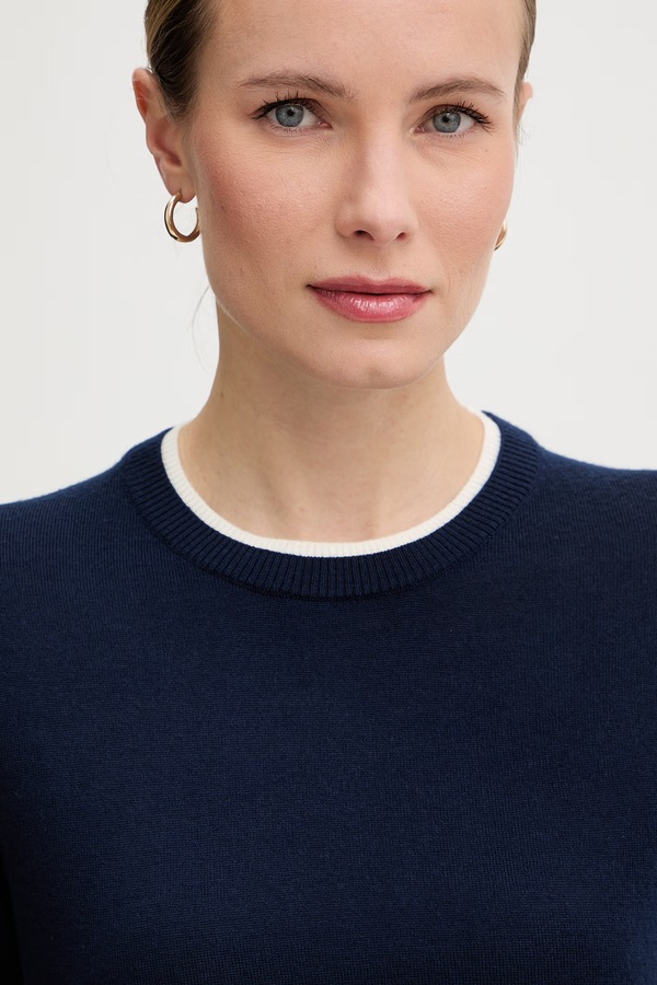 Светр жіночий вовняний United Colors of Benetton колір темно-синій фото 4