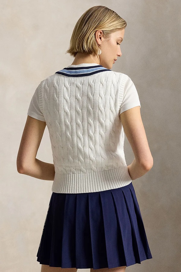 Жилет женский хлопковый Polo Ralph Lauren Wimbledon цвет бежевый