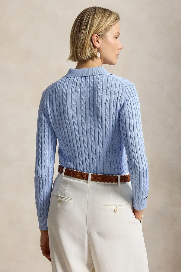 Светр жіночий бавовняний Polo Ralph Lauren Wimbledon колір блакитний фото 2