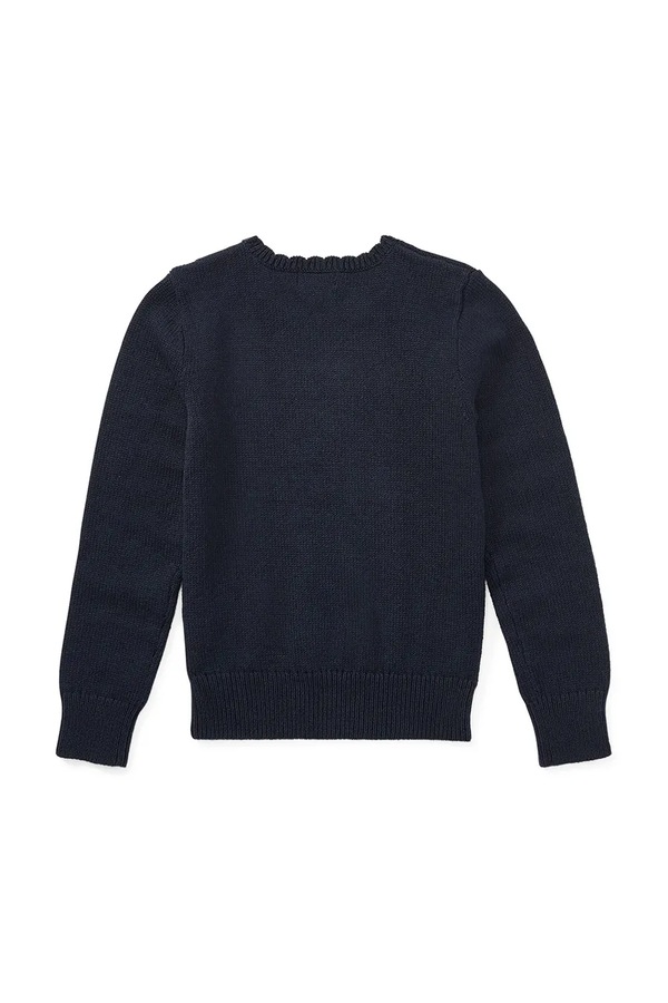 Дитячий бавовняний светр Polo Ralph Lauren колір синій фото 2