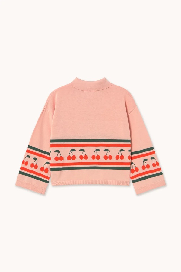 Дитячий бавовняний светр Tinycottons CHERRIES SWEATER колір рожевий фото 2
