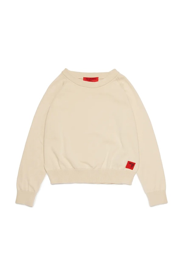 Дитячий бавовняний светр Max&Co. MAXK24F KNITWEAR колір бежевий