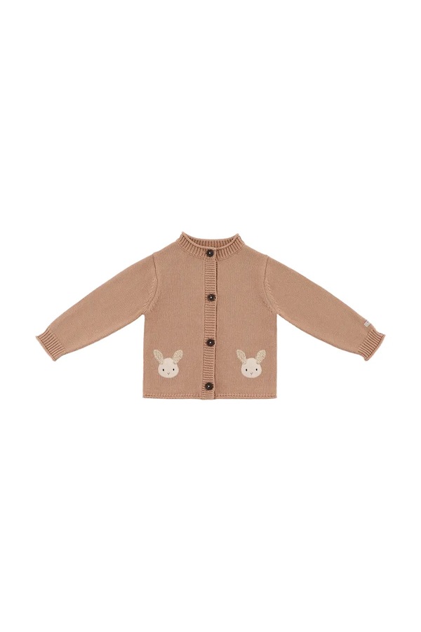 Дитячий бавовняний кардиган Donsje Danta Cardigan Fluffy Bunny колір помаранчевий