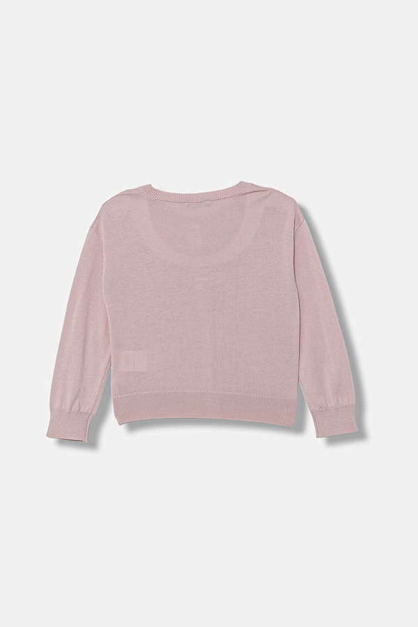 Кардиган дитячий з бавовною United Colors of Benetton колір рожевий