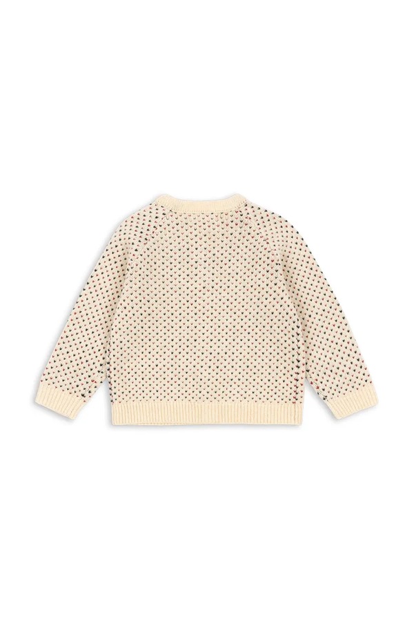 Дитячий кардиган з додаванням вовни Konges Sløjd BILLI KNIT CARDIGAN колір бежевий фото 2