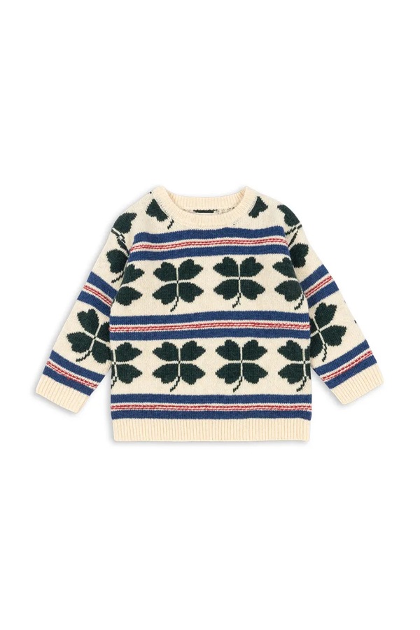Дитячий светр з вовною Konges Sløjd BILLI SWEATER колір бежевий