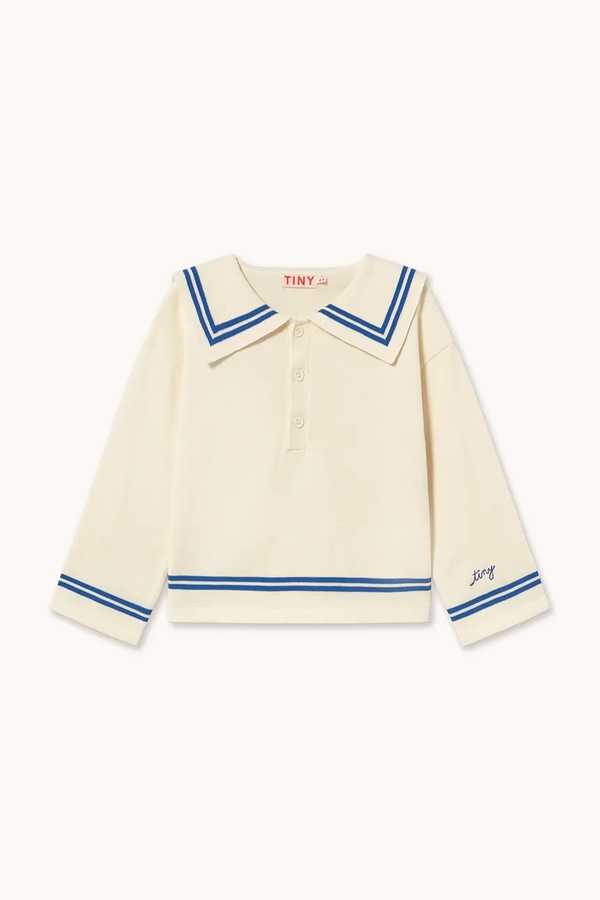Дитячий бавовняний светр Tinycottons SAILOR TINY CARDIGAN колір бежевий