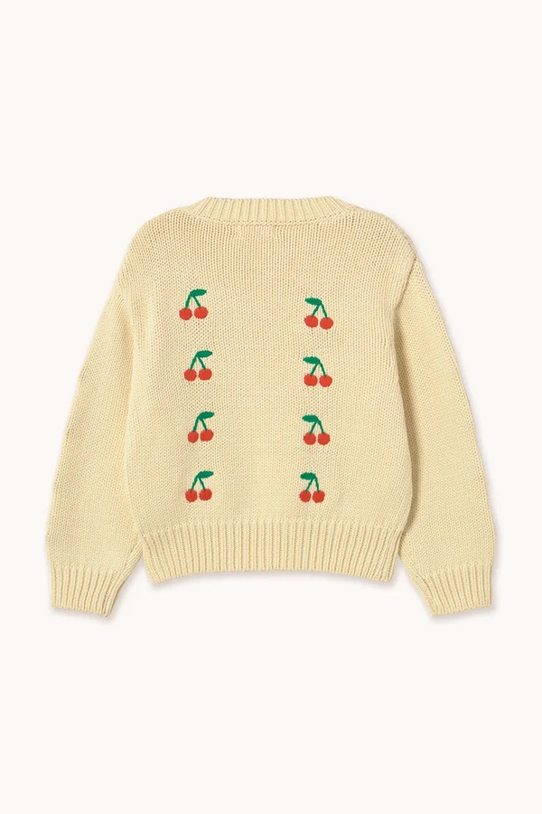 Детский хлопковый свитер Tinycottons MINI CHERRIES SWEATER цвет желтый фото 2