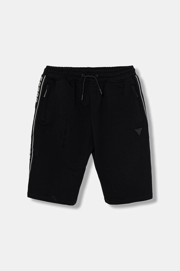 Трикотажные шорты детские хлопковые с эластаном Guess цвет черный