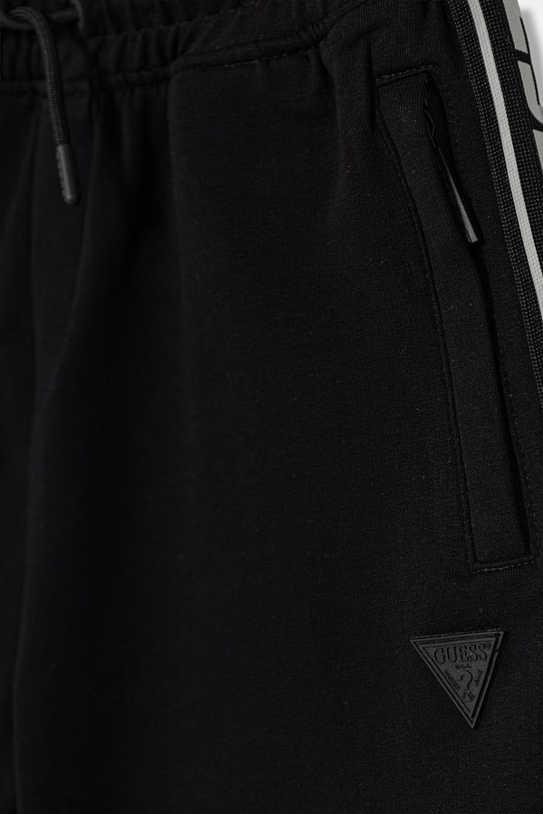 Трикотажные шорты детские хлопковые с эластаном Guess цвет черный фото 2