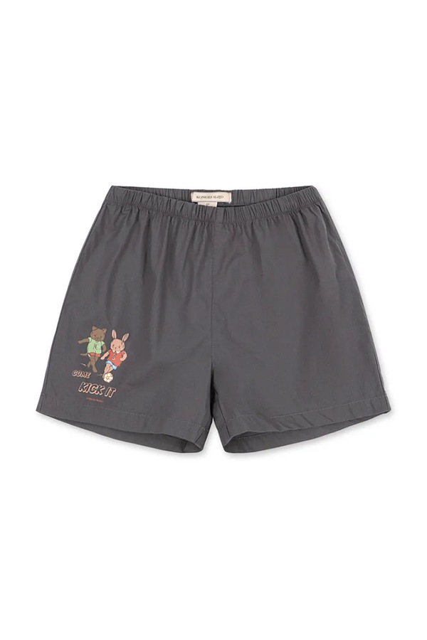 Шорти дитячі бавовняні Konges Sløjd HARVEY SHORTS GOTS колір сірий