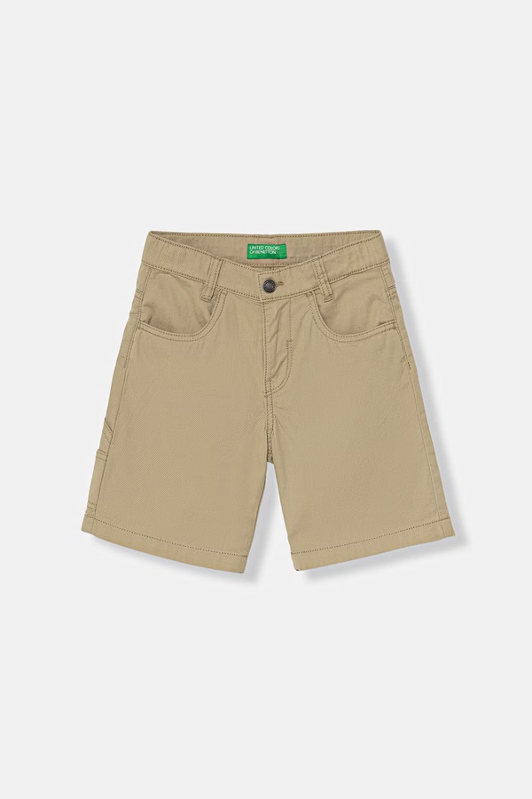 Шорти cargo дитячі бавовняні United Colors of Benetton колір зелений