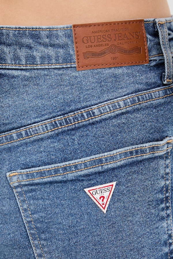 Шорти жіночі джинсові Guess Jeans колір блакитний фото 4