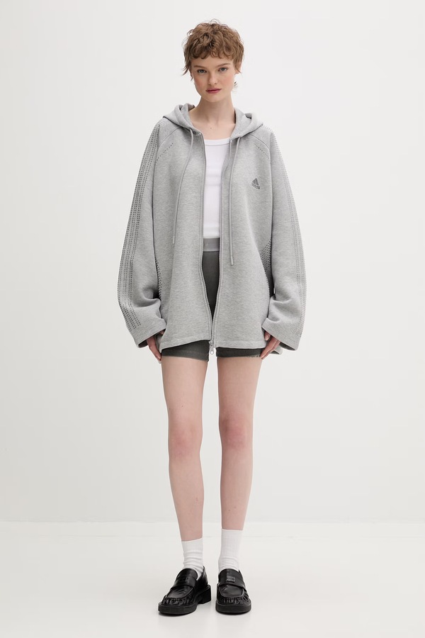 Велосипедки жіночі бавовняні з еластаном adidas Originals колір сірий