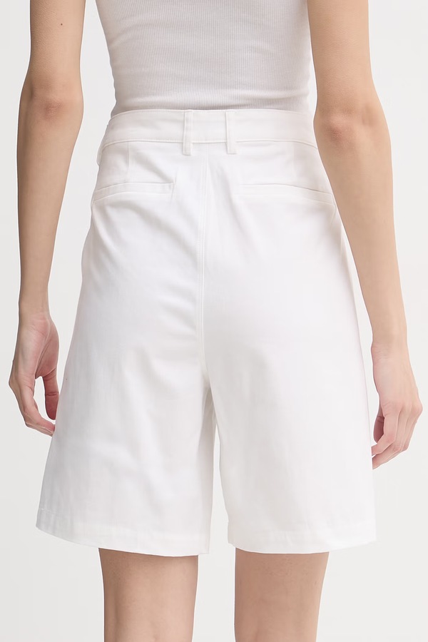 Шорти жіночі бавовняні з еластаном U.S. Polo Assn. CHINO колір білий фото 3