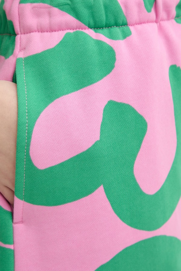 Трикотажні шорти жіночі бавовняні Marimekko колір рожевий фото 4