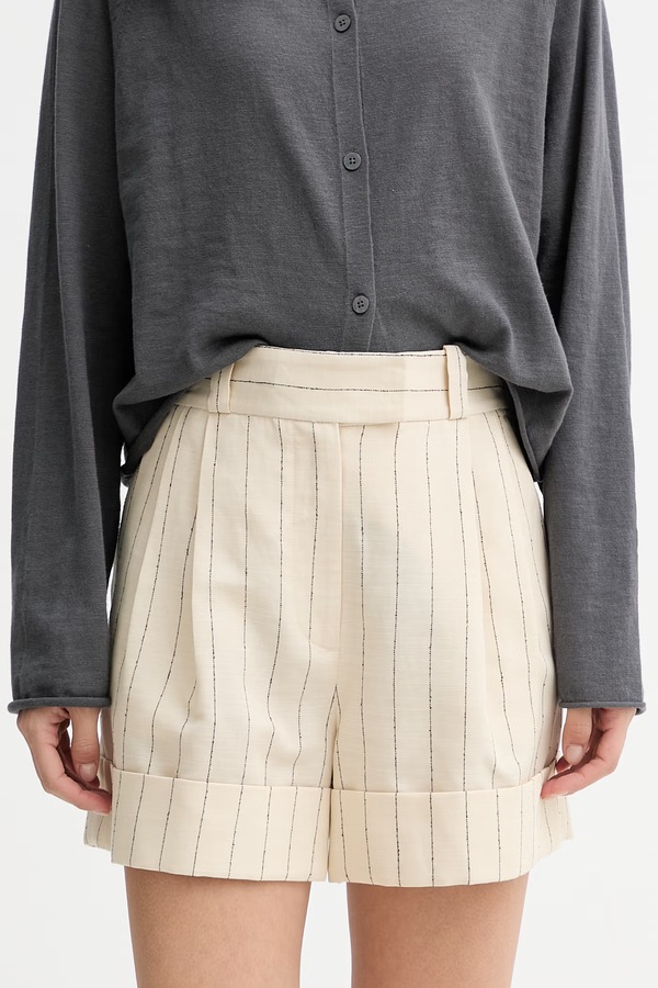 Шорти жіночі з льоном rag & bone Neila колір бежевий