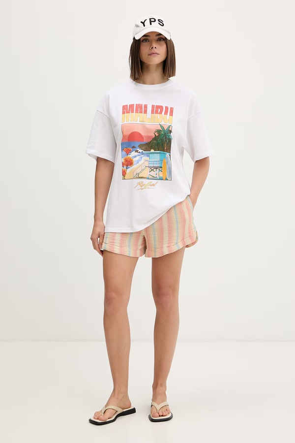 Шорти жіночі бавовняні Rip Curl PREMIUM SURF колір помаранчевий