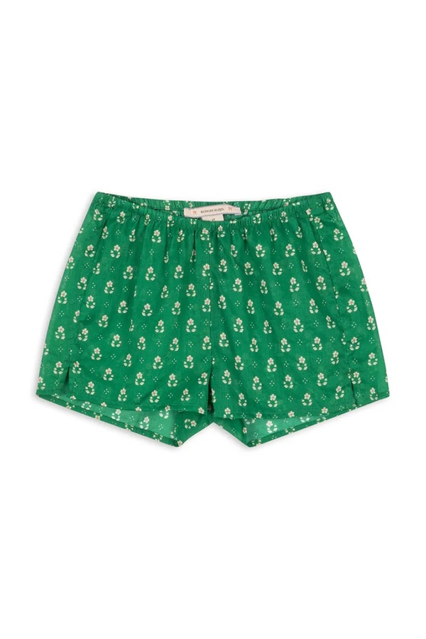 Детские хлопковые шорты Konges Sløjd CAMI SHORTS GOTS цвет зеленый
