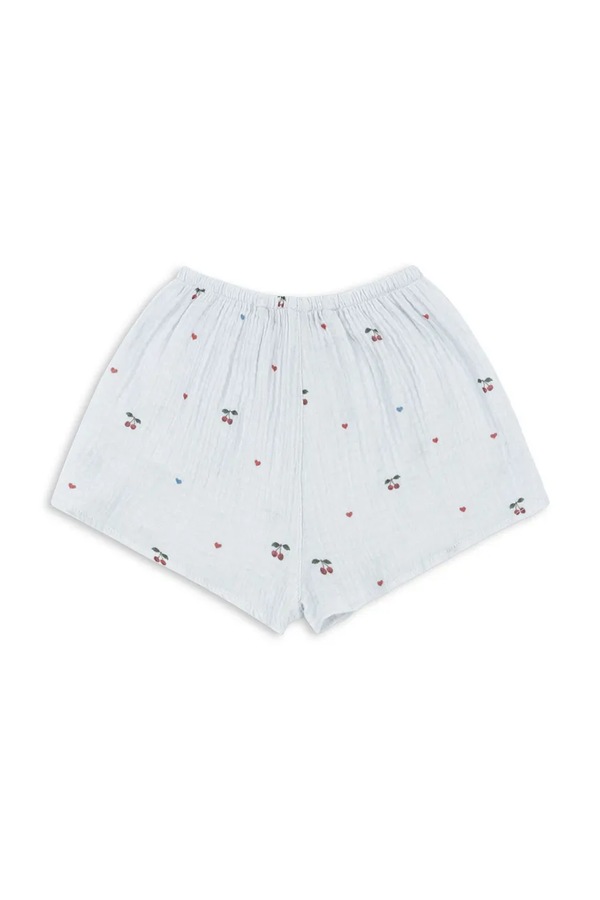 Шорти дитячі бавовняні Konges Sløjd COCO MINI SHORTS GOTS колір блакитний